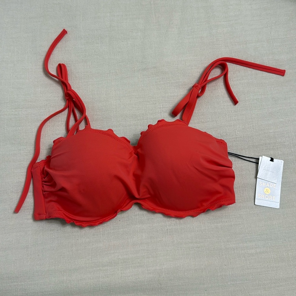 Shade and shore coral bikini top